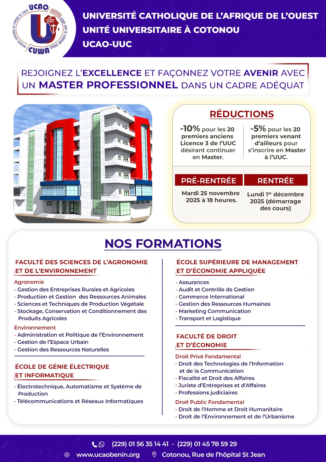 LA RENTREE DES MASTERS